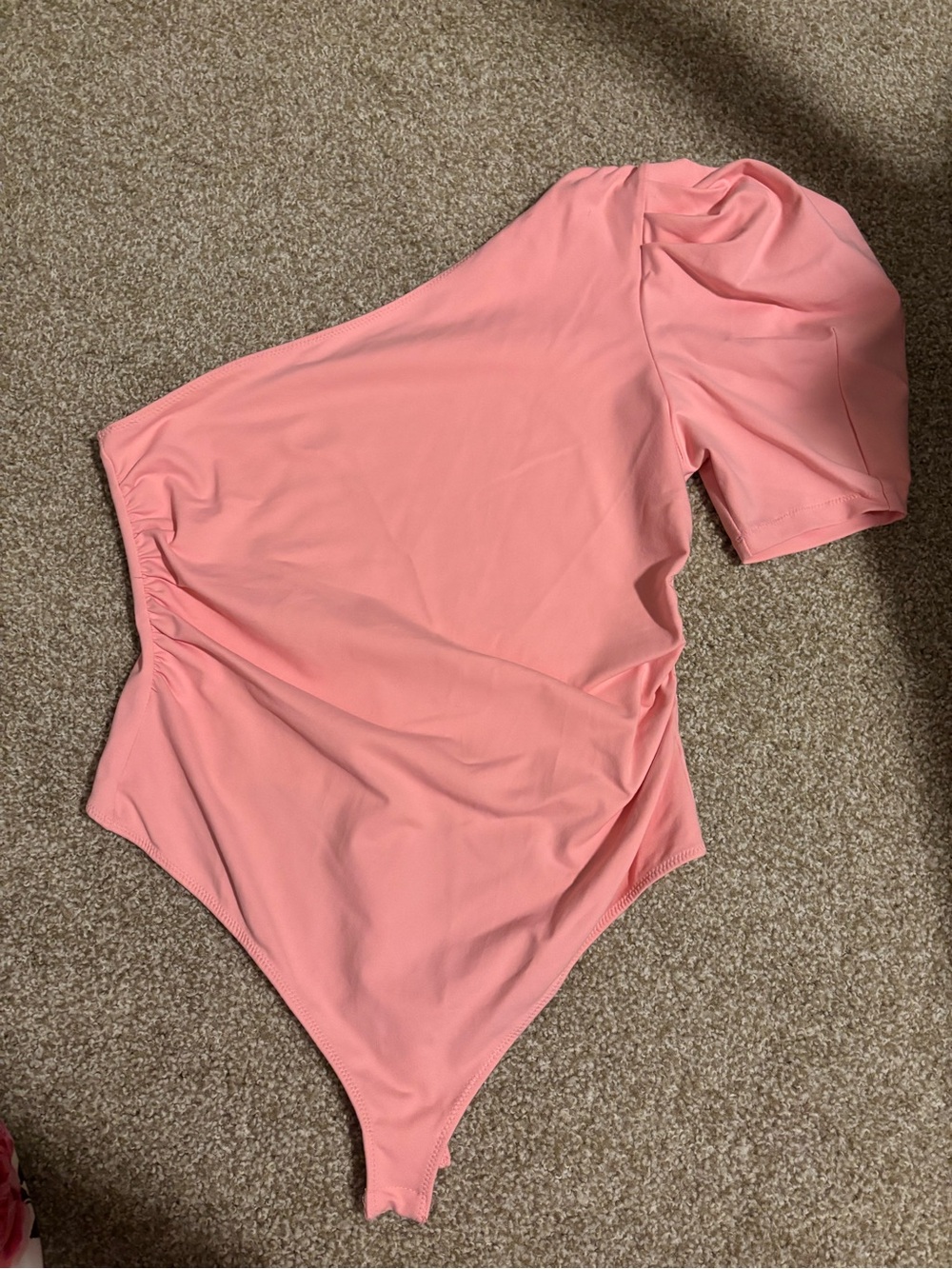 Free people One-Shoulder Pink Bodysuit